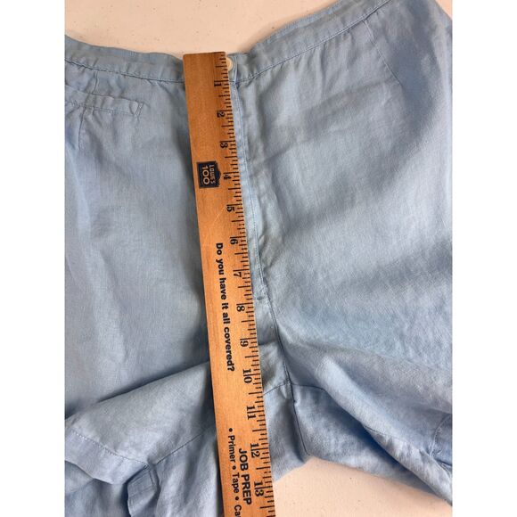 Telluride Clothing Co. Women's 100% Linen Shorts Light Blue Size 4 - Picture 9 of 11